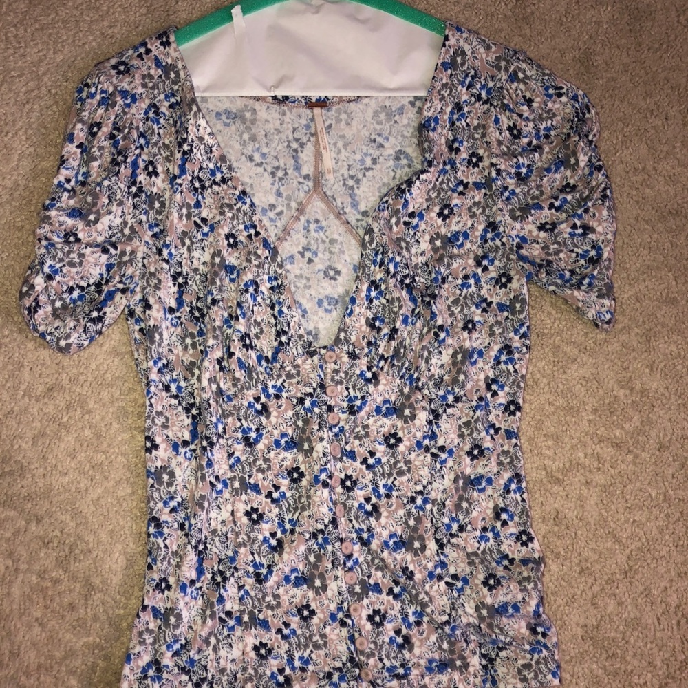 Free people floral blouse